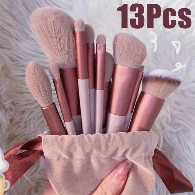 13 Piece Makeup Brush Kit For Face And Eyes Concealer Brush Set