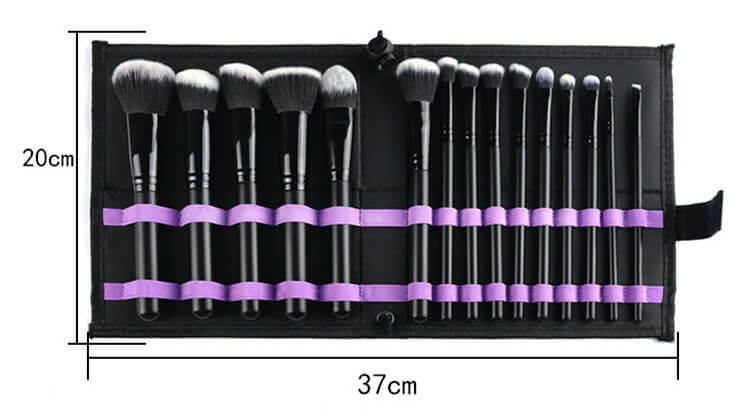 15 Piece High-Quality Makeup Brush Set | Black Full Set Makeup Brushes