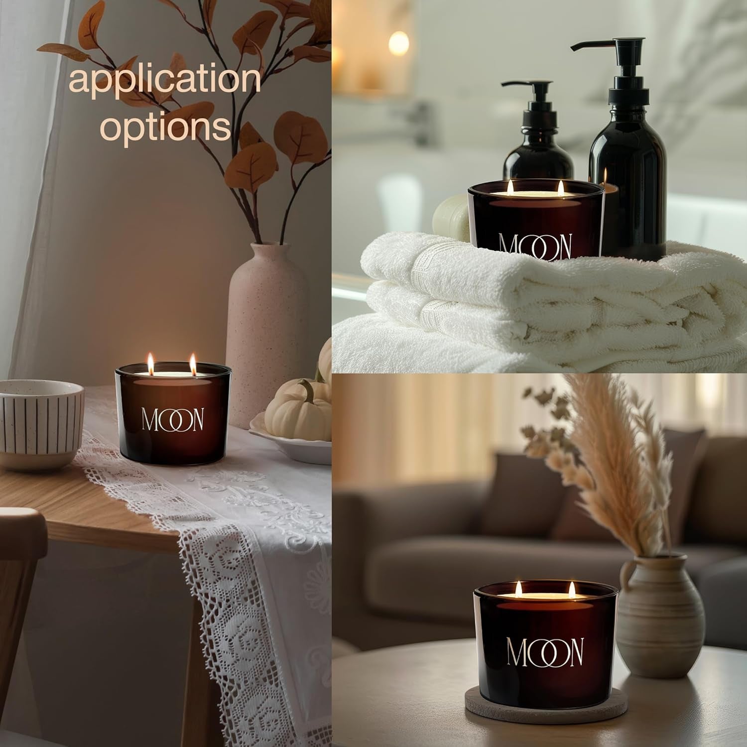 Luxury Candles for Home by | Candles Vanilla |Vanilla Candles for Men | Non Toxic Candles | Vanilla & Caramel Black Candles |