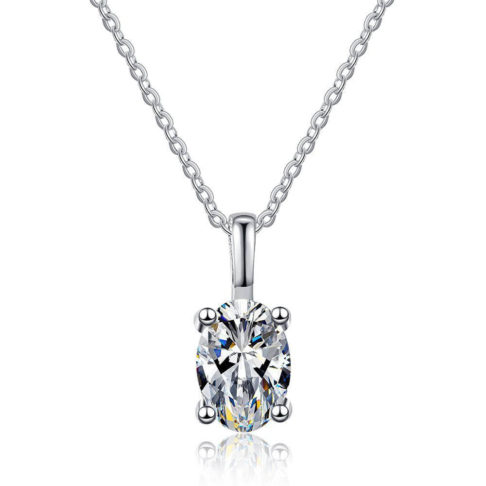 1 Carat D Color Moissanite Necklace | Best 1 Carat Moissanite Necklace