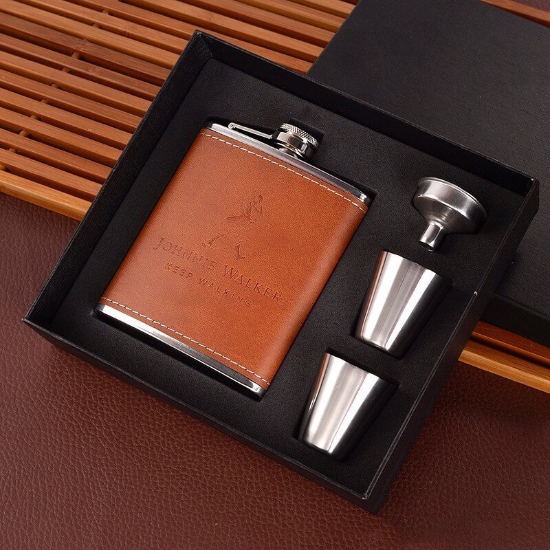 7oz Stainless Steel Bottle Set | Premium Mini Bottle Gift Box