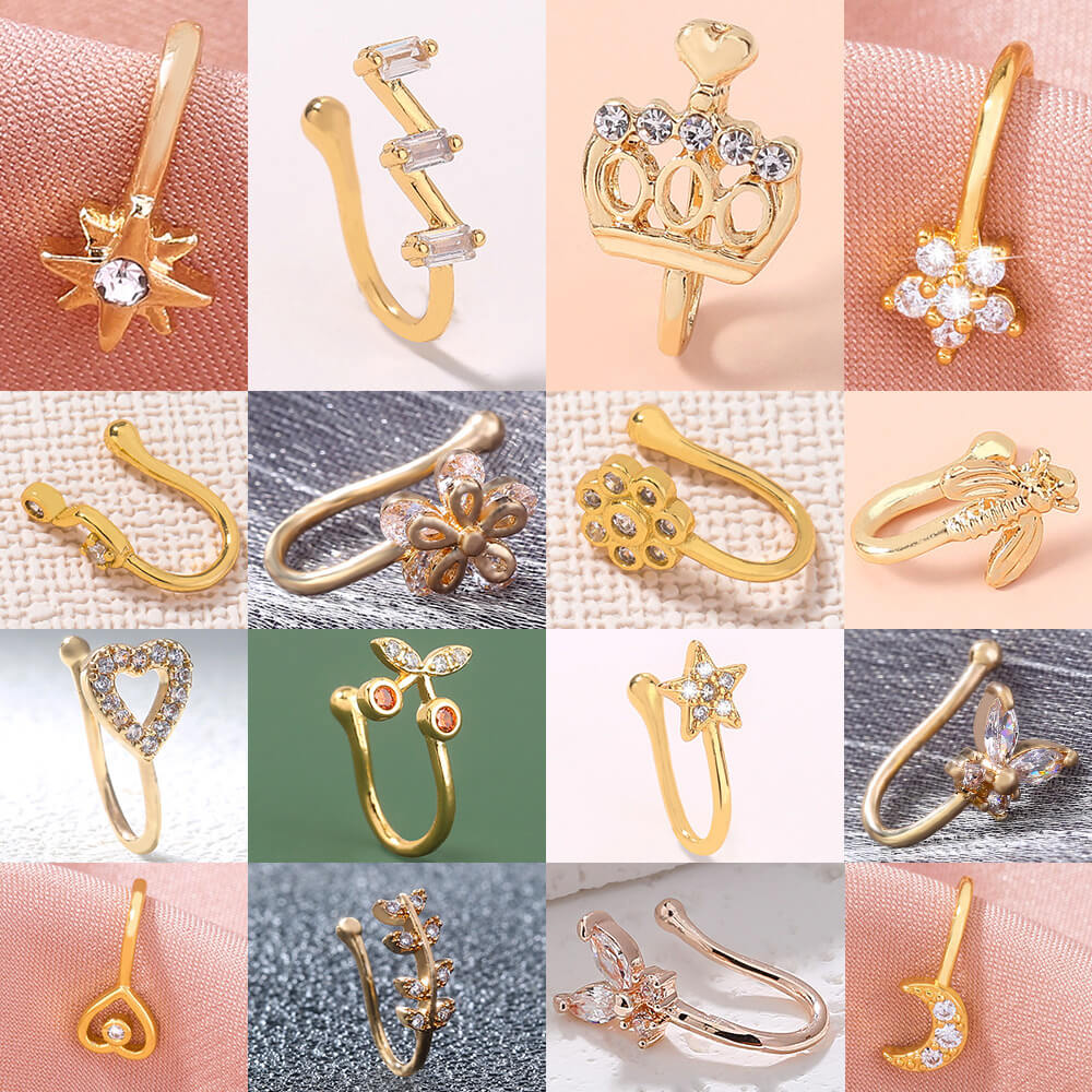 Adjustable Nose Ring No Piercing | Fashion Nose Clip For Parties