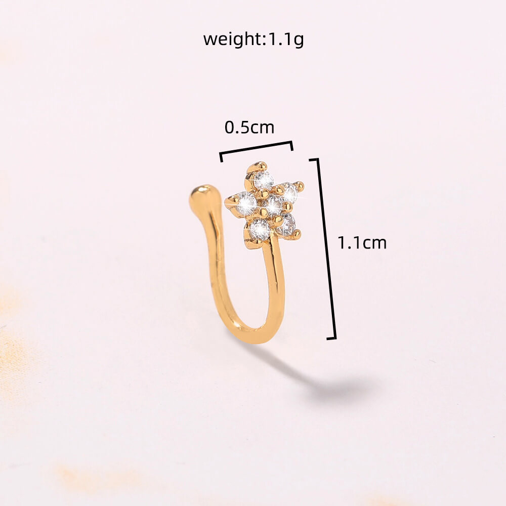 Adjustable Nose Ring No Piercing | Fashion Nose Clip For Parties