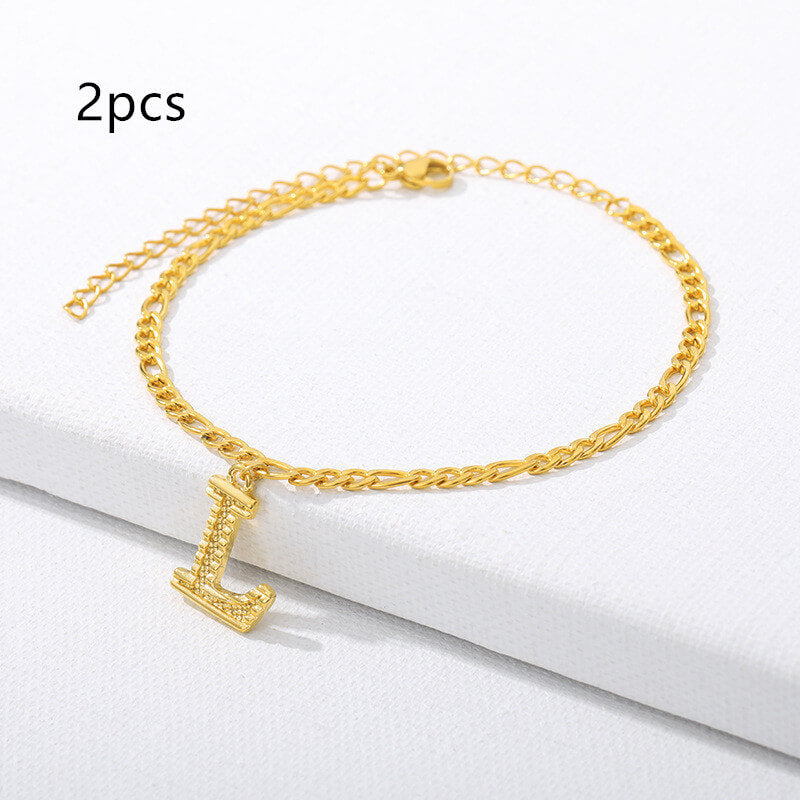 Alphabet Letter Anklets A-Z | Custom Alphabet Anklets