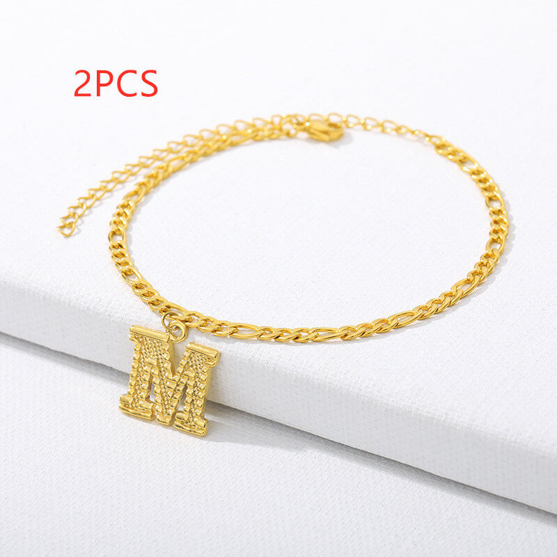 Alphabet Letter Anklets A-Z | Custom Alphabet Anklets