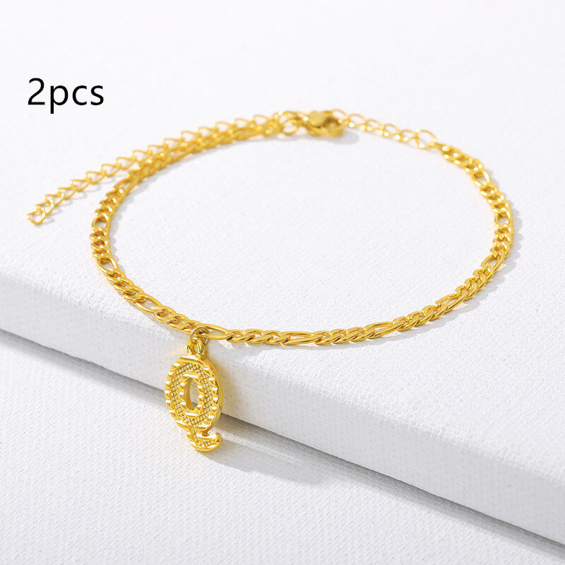 Alphabet Letter Anklets A-Z | Custom Alphabet Anklets