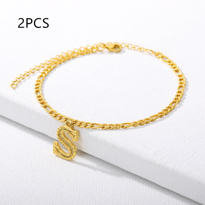 Alphabet Letter Anklets A-Z | Custom Alphabet Anklets