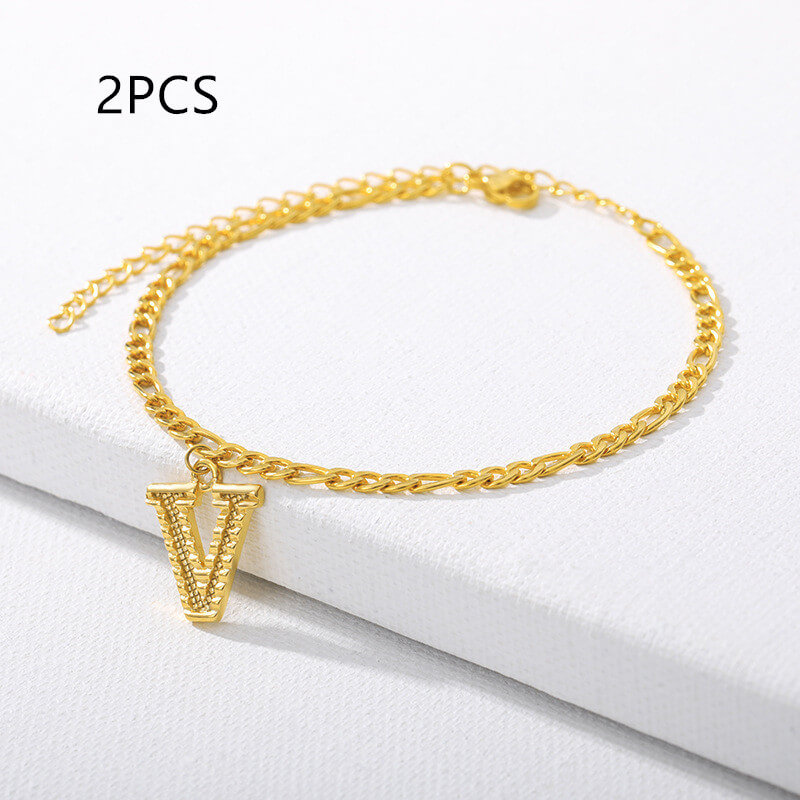 Alphabet Letter Anklets A-Z | Custom Alphabet Anklets