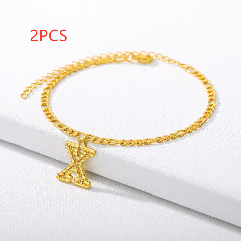 Alphabet Letter Anklets A-Z | Custom Alphabet Anklets