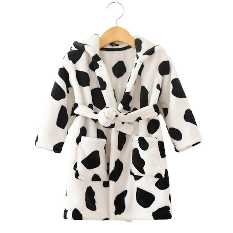 Children’s Flannel Bathrobe | Kids Thick Flannel Bathrobe With Hood
