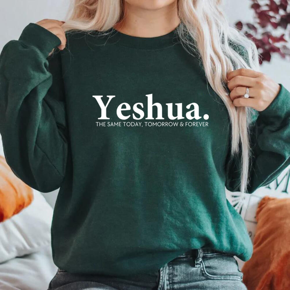 Christian Vintage Sweatshirt | Vintage Yeshua Graphic Sweatshirt