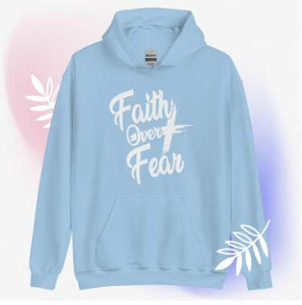 Christian Hoodie With Bible Verse | Faith Over Fear Hoodie Unisex