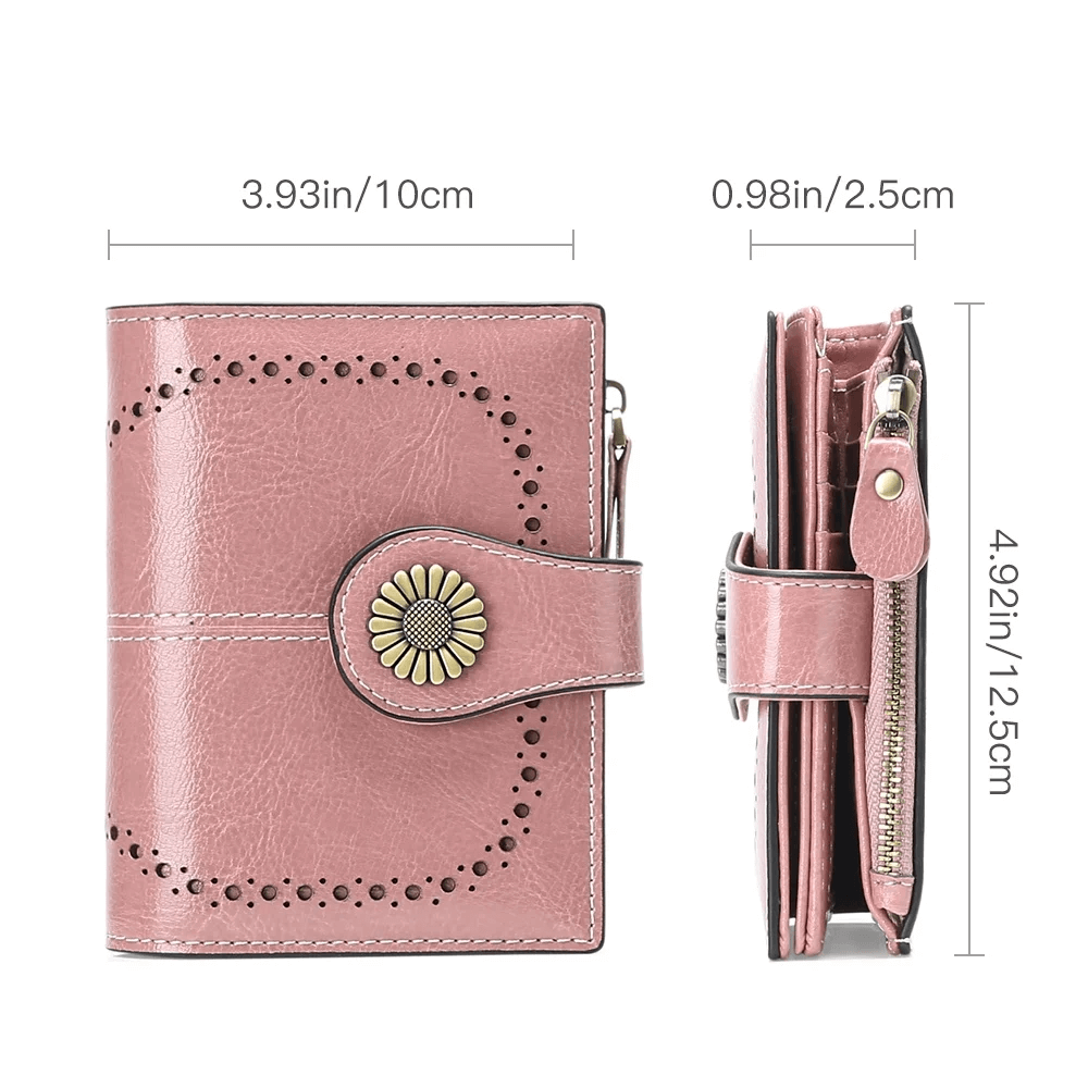 Compact Bifold Card Holder For Women Best Leather Wallet For Women