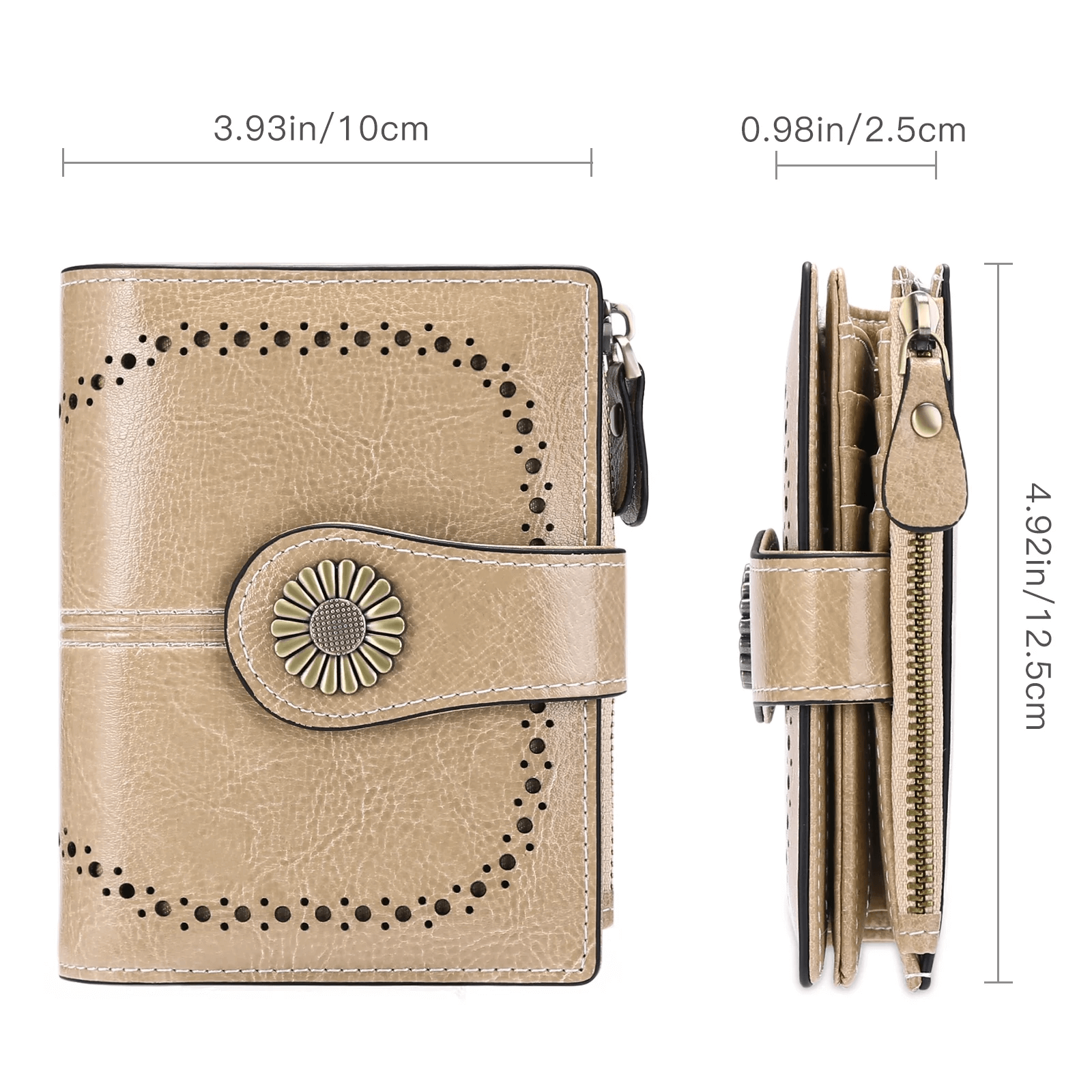 Compact Bifold Leather Wallet For Women | Stylish Women Accessories