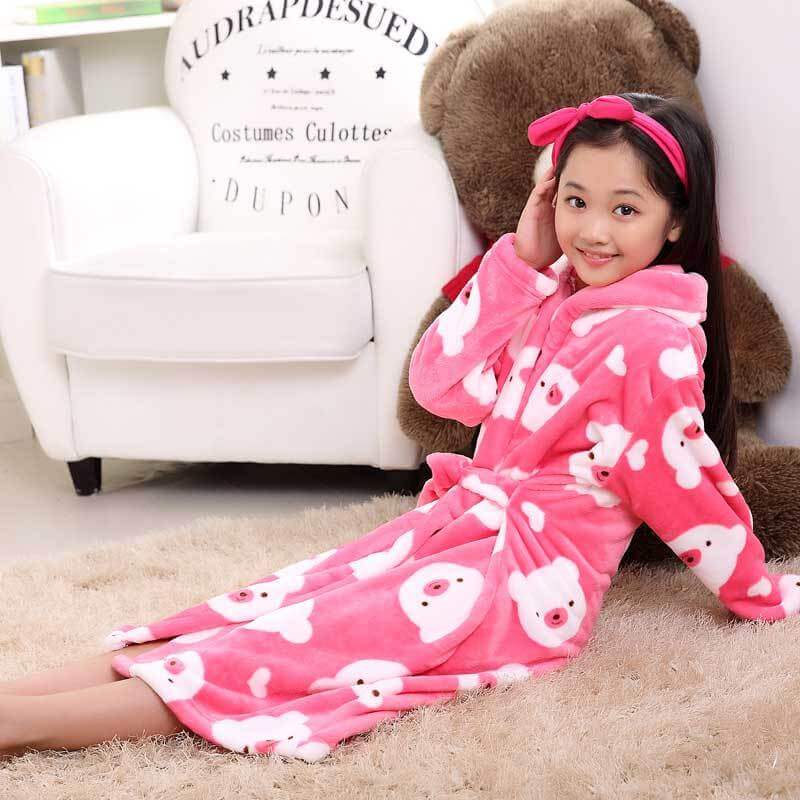 Coral Flannel Children's Nightgown | Coral Fleece Nightgown Child