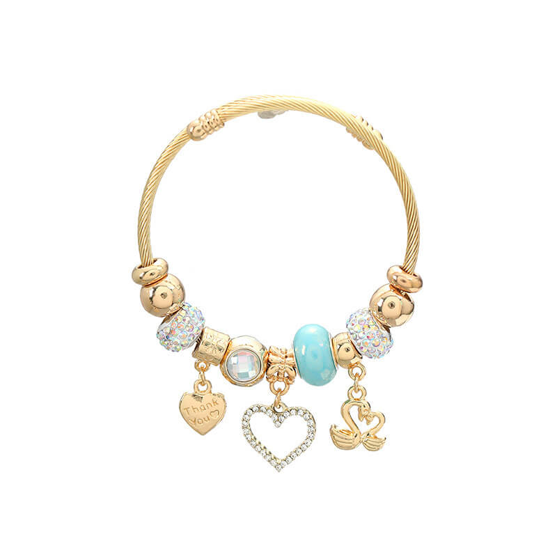 Couple Bracelet Set With Heart Pendant | Couples Bracelet Heart
