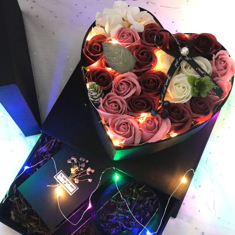 Crystal Magic Cube Flower Gift Box | Flower Packaging Gift Box