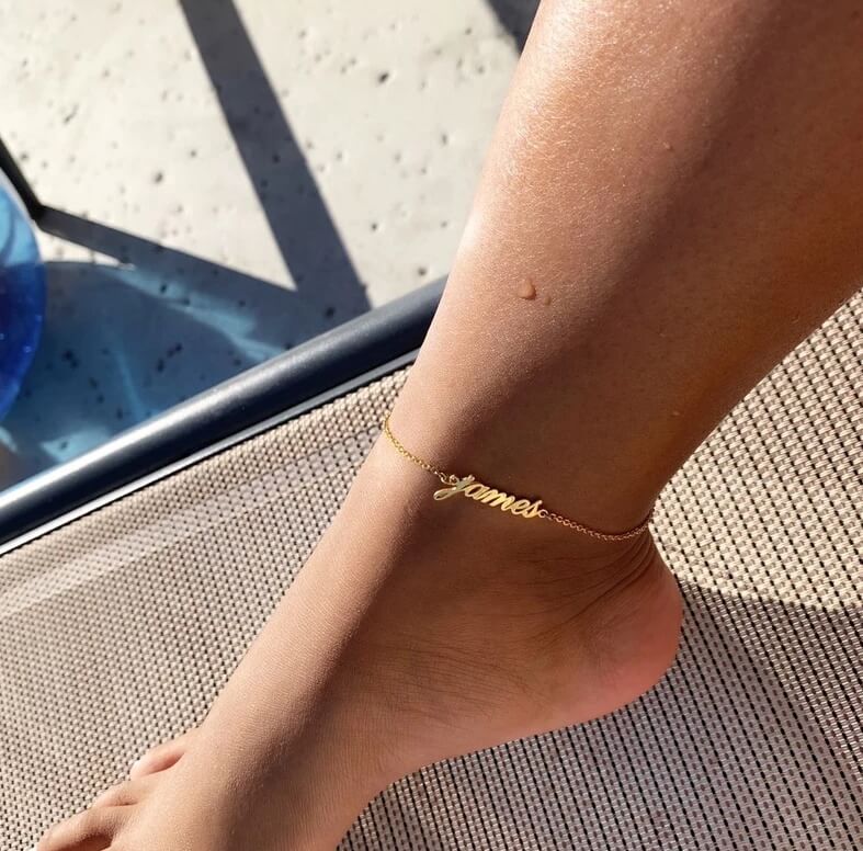 Custom Name Anklet For Women | Summer Anklet For Women