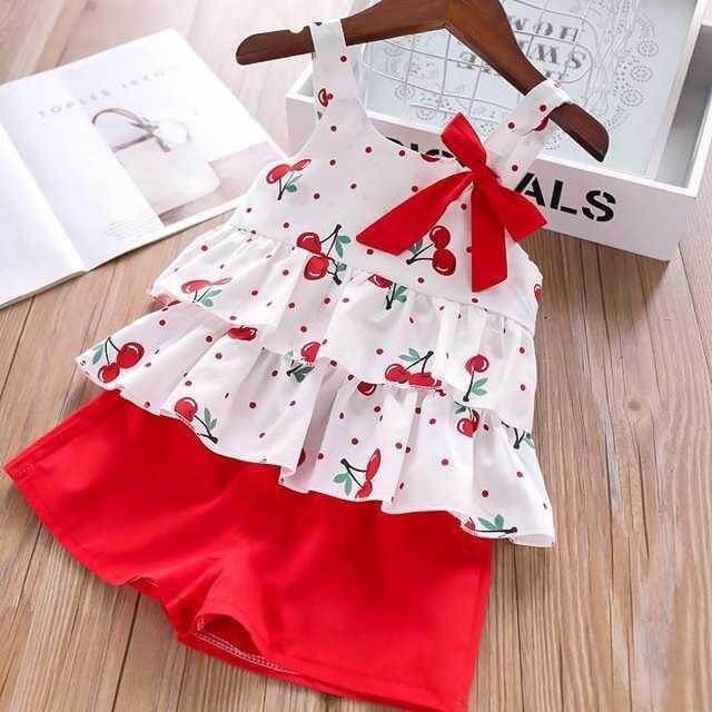 Cute Baby Girl Bow Outfit For Summer | Fashion Bow Kids Outfit