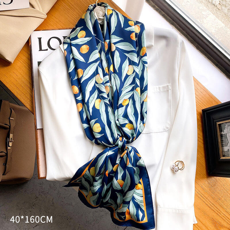 Decorative Winter Scarf With Flowers | Warm Floral Fashion Scarf