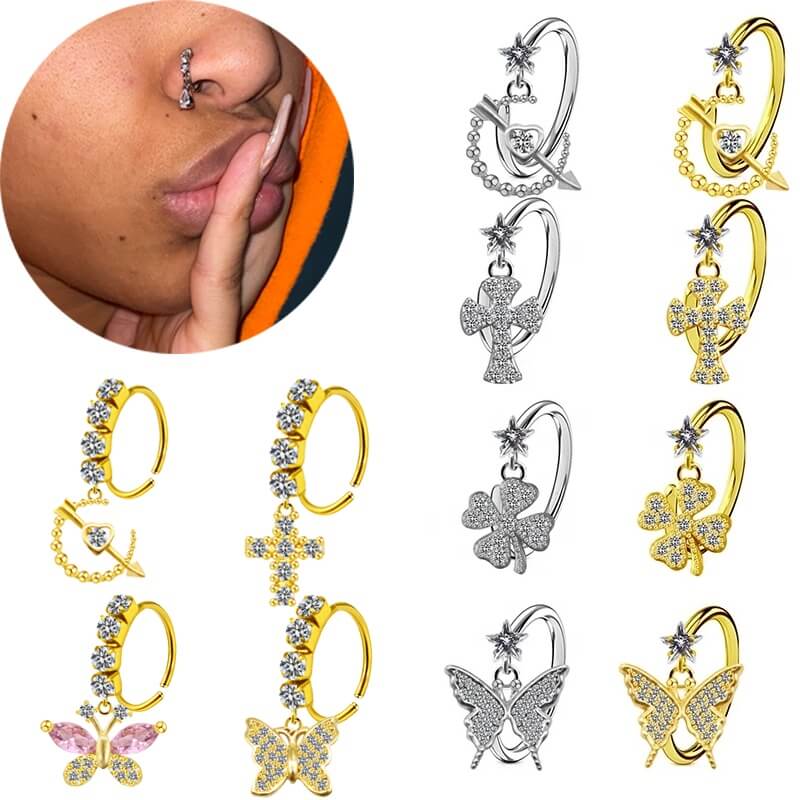 Delicate Butterfly Nose Piercing Jewelry | Septum Hoop Ring
