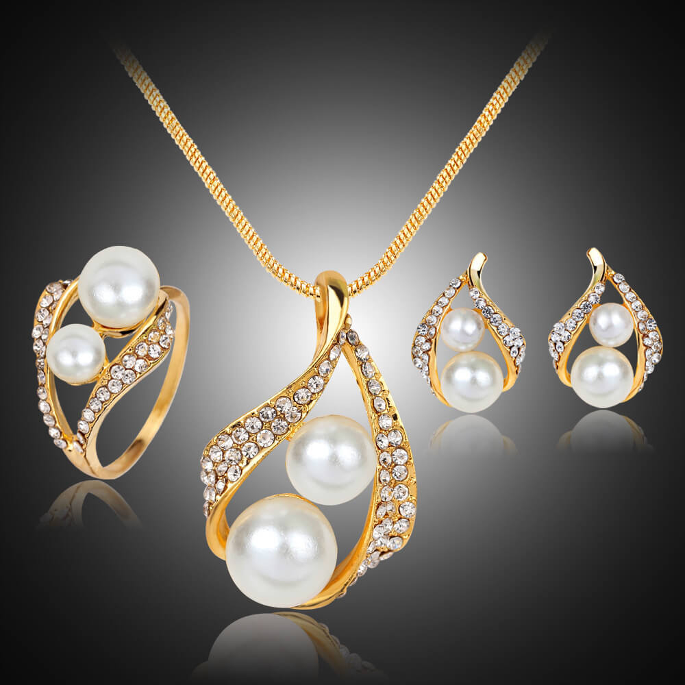 Elegant Matching Jewelry Set | Earrings Necklace Ring Set