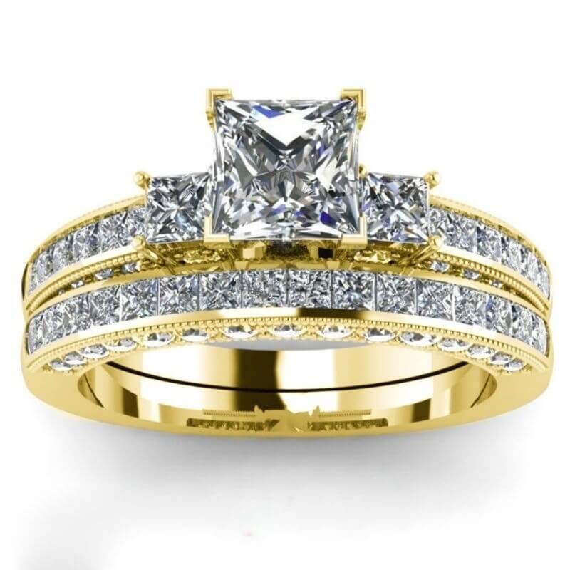 European And American Jewelry Women | Crystal Couple Rings Set