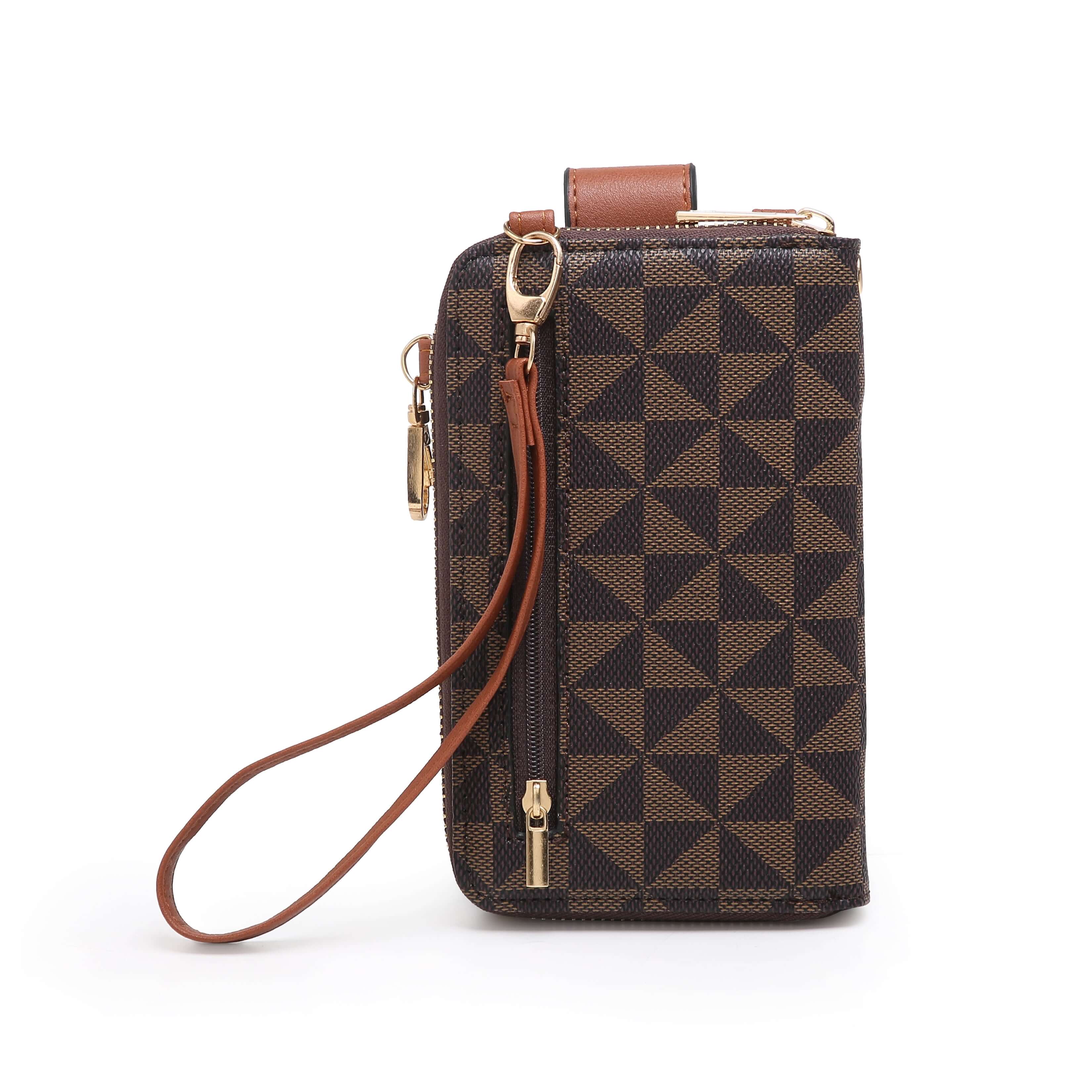 Faux Leather Crossbody Bag With Zipper | Designer Style Crossbody