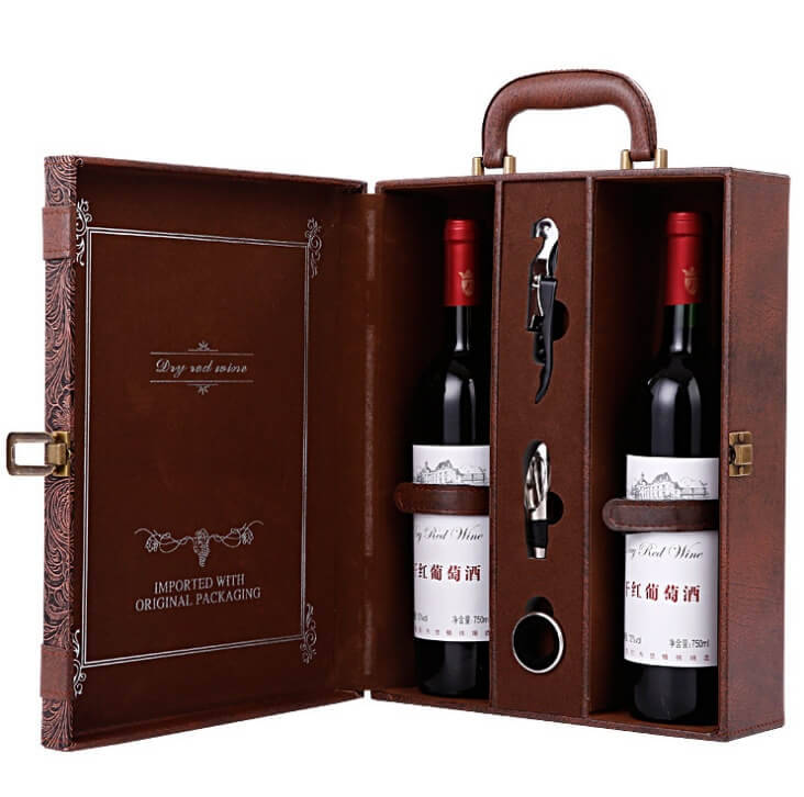 Handmade Leather Wine Box For Gifting | Handmade Wine Carrier Box