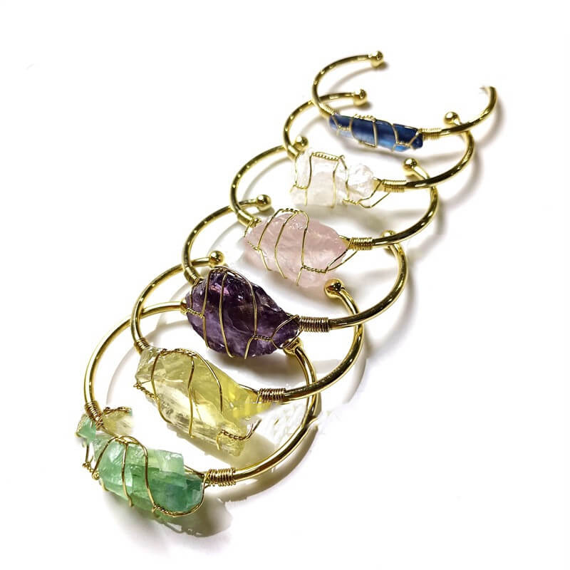 Handmade Natural Crystal Wrist Jewelry | Unique Natural Stone Bracelets