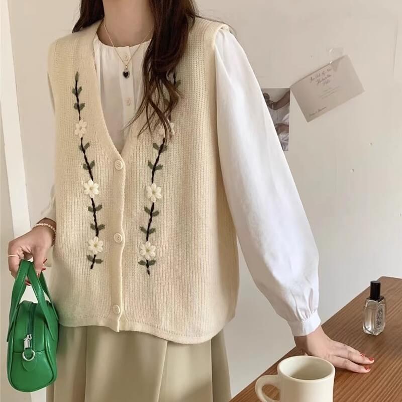 Knitted Vest For Outerwear Top | Sleeveless Cardigan For Layering