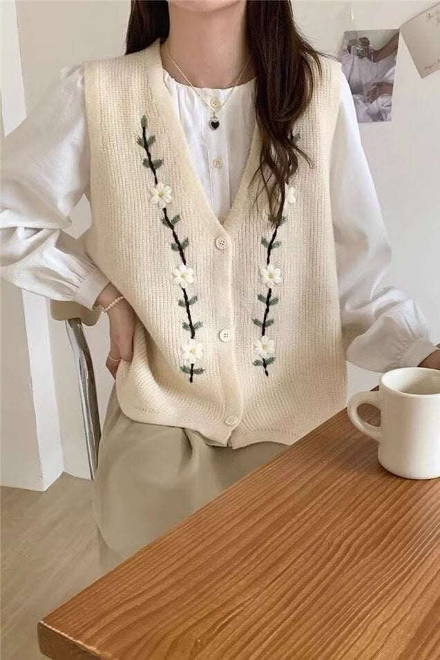 Knitted Vest For Outerwear Top | Sleeveless Cardigan For Layering