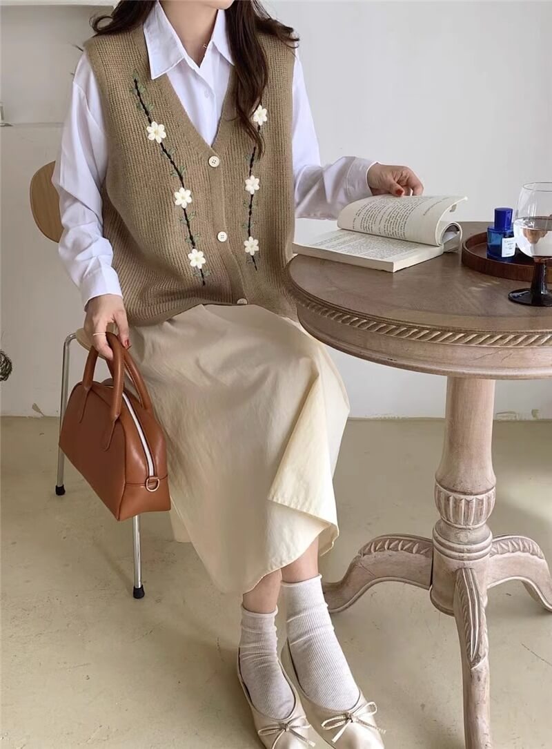 Knitted Vest For Outerwear Top | Sleeveless Cardigan For Layering