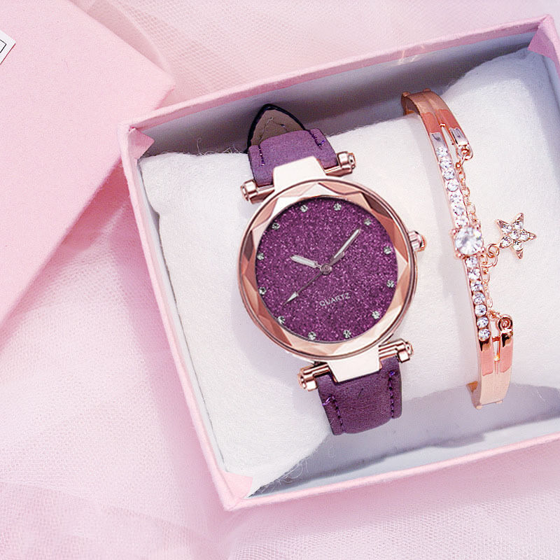 Ladies Electronic Watch With Matching Bracelet | Female Gift Box Set