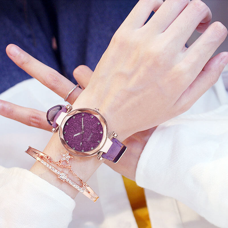 Ladies Electronic Watch With Matching Bracelet | Female Gift Box Set