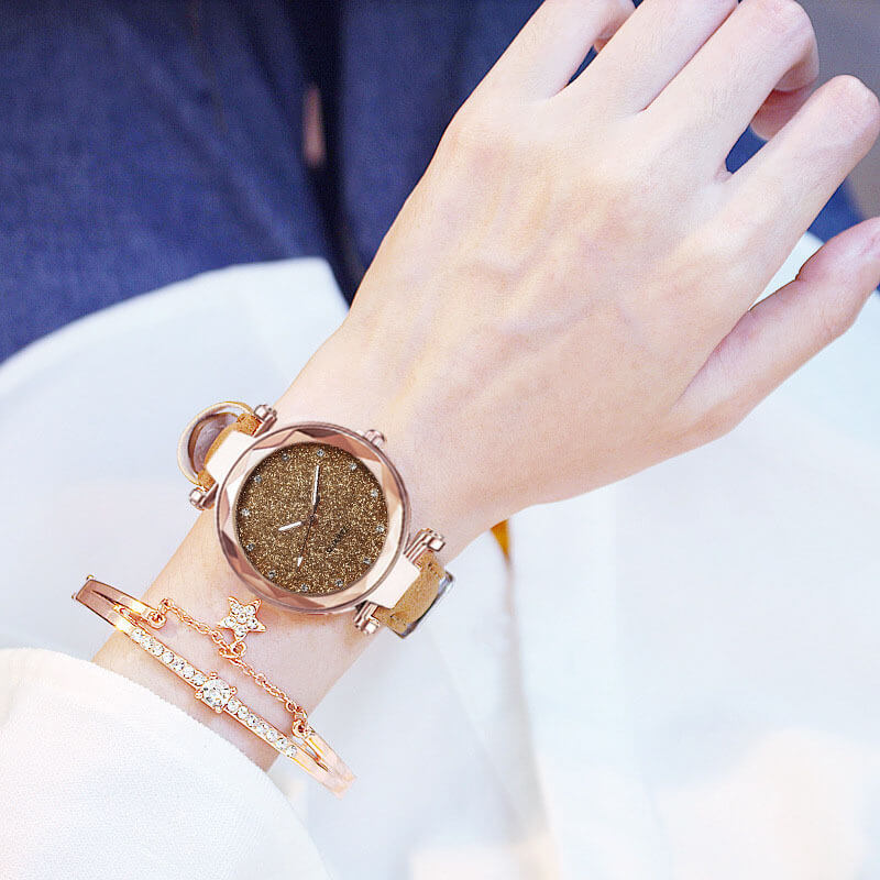 Ladies Electronic Watch With Matching Bracelet | Female Gift Box Set