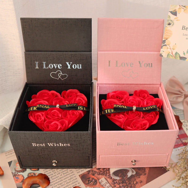 Luxury Rose Gift Box For Jewelry | Decorative Rose Gift Packaging Box