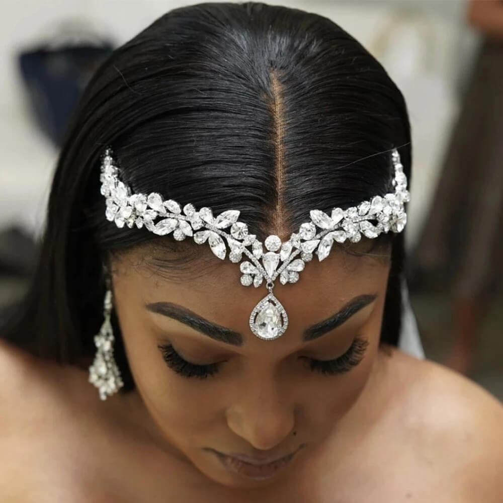 Luxury Zircon Bridal Headband For Women | Bridal Head Chain