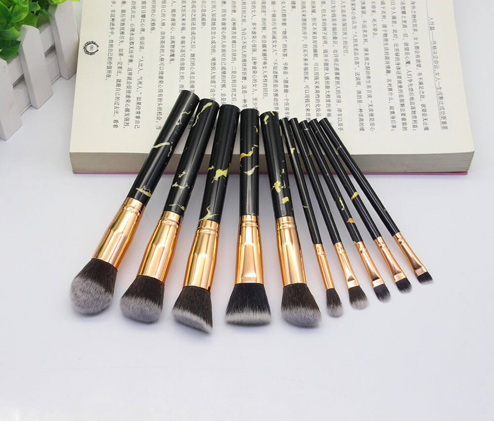 Marble Design Makeup Brushes | Professional Makeup Brush Set 15 Pieces