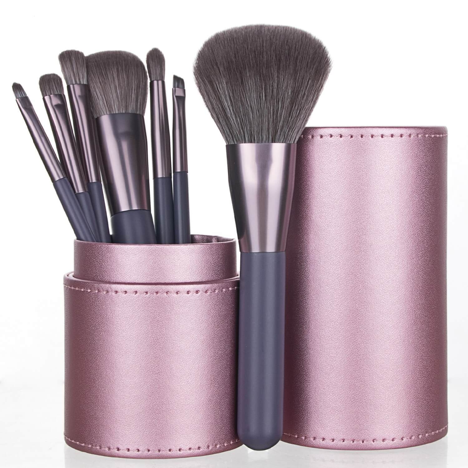 Mini Makeup Brush Set 7 Pieces | Affordable Portable Makeup Brush Kit