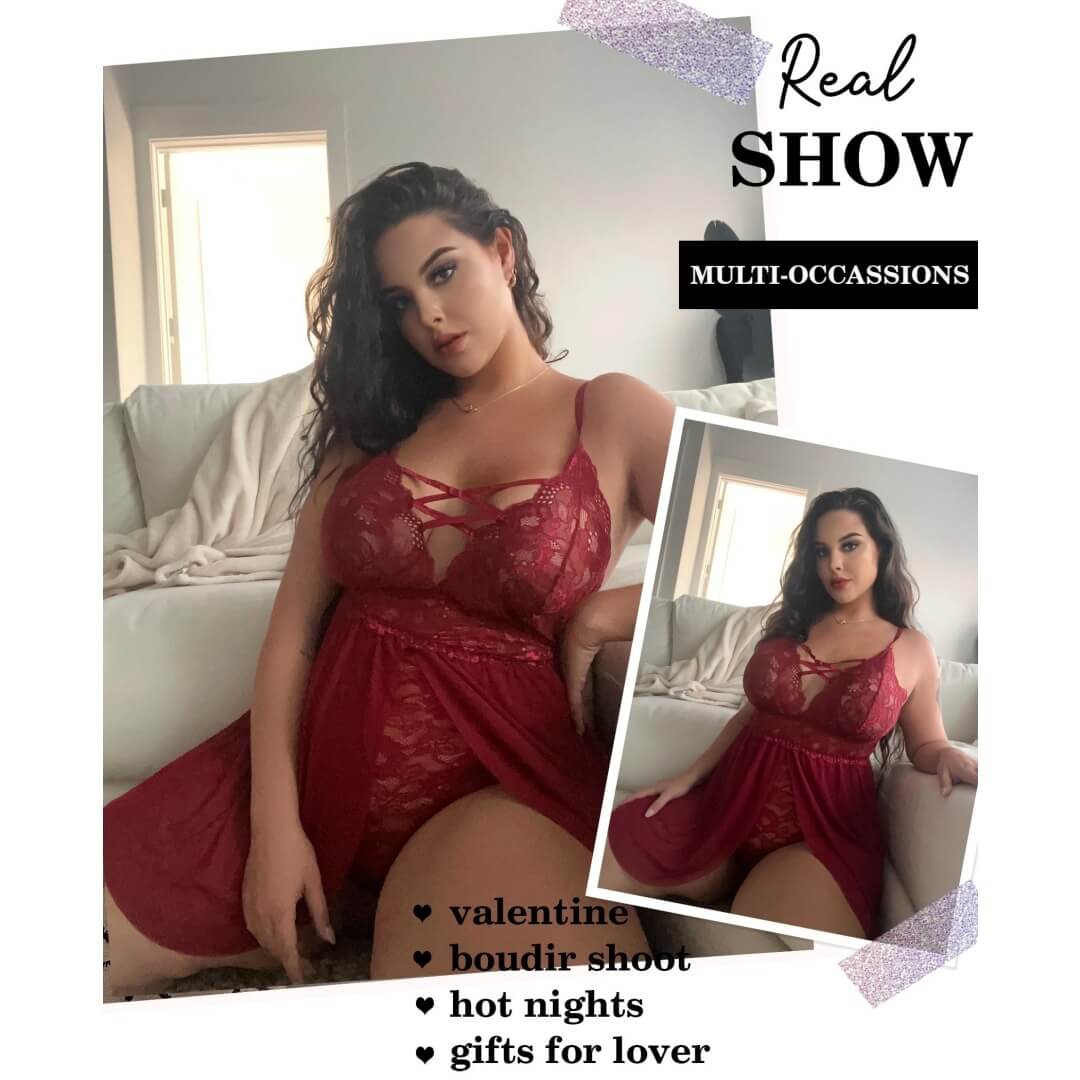Plus Size Babydoll Lingerie Snap Crotch | Sexy Plus Size Outfits