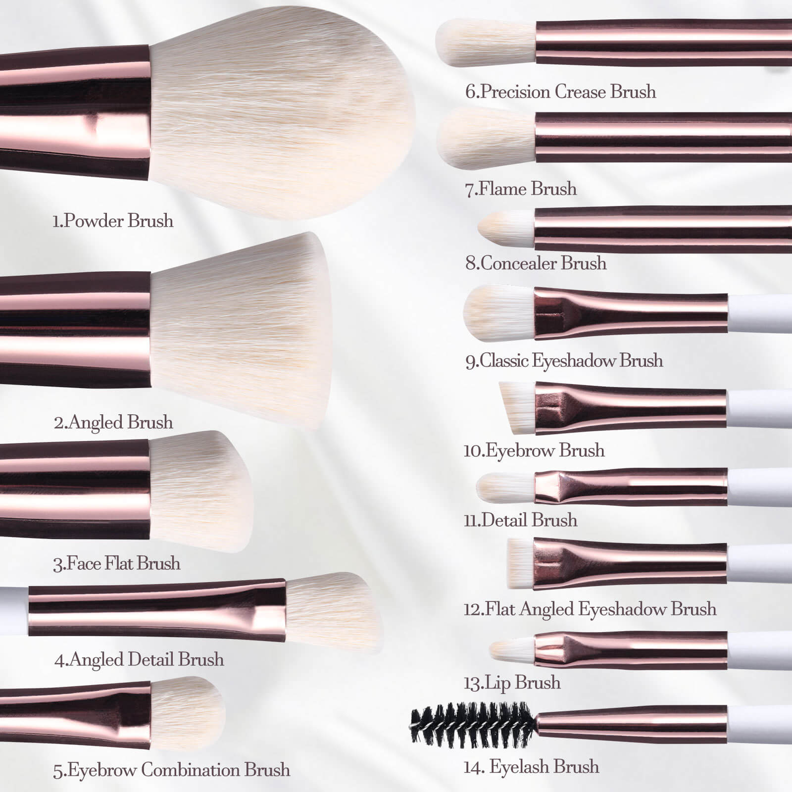 Professional Brush Set Illuminated Mirror | Makeup Brush With Mirror
