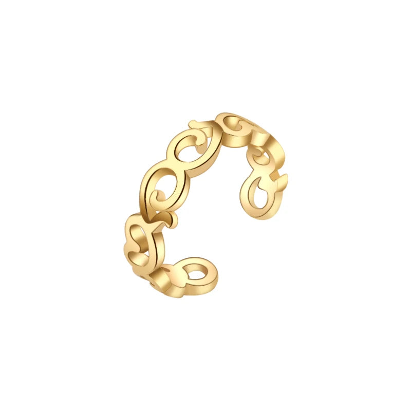 Fashion Toe Ring for Women Girl 18K Gold Plated Jewelry Small Size Adjustable Open Tail Stacking Rings Summer Beach Foot Jewelry