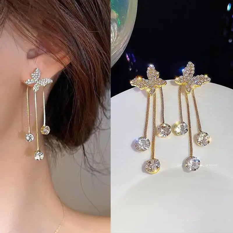 925 Silver Needle Korean Fashion Square Pearl Drop Earrings For Women Jewelry 2024 Trending New Women's Vintage Zircon Earrings