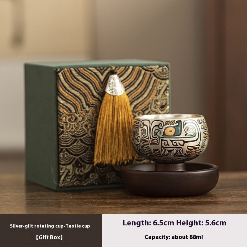 Silver Gilded Master Cup With Gift Box | Premium Tea Cup Gift Set