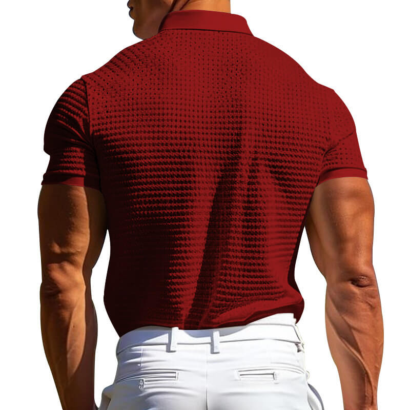 Soft Cotton Waffle Polo Shirt Men | Stylish Summer Polo Shirt For Men