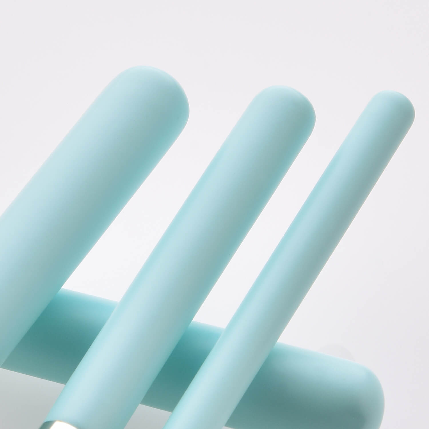 Soft Light Blue Cosmetic Brushes For Beginners | Blue Makeup Brush Set