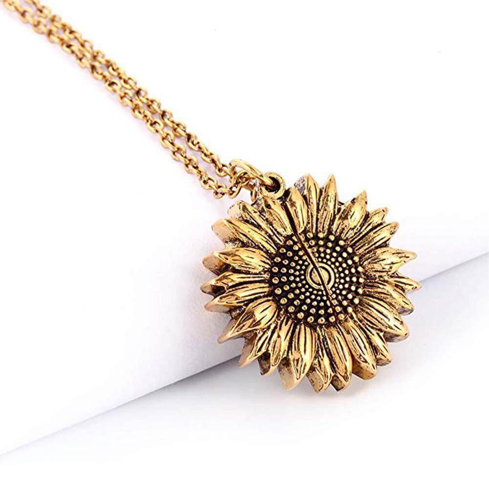 Sunflower Pendant Necklace For Her Custom Sunflower Jewelry