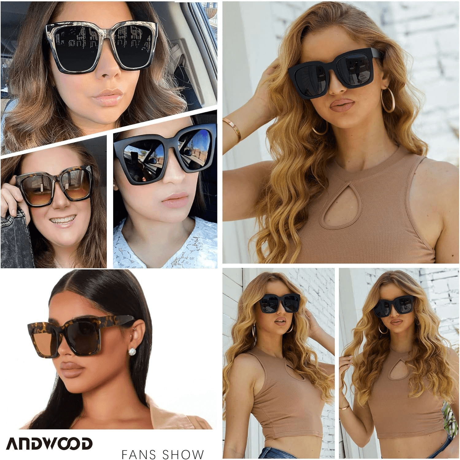 UV Protection Oversized Sunglasses For Women | Fashion Sunglasses Women