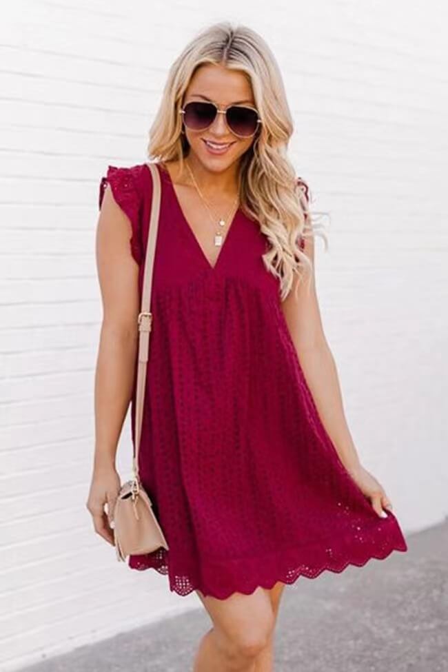 V-Neck Beach Dress | Easy Summer Dress For Warm Weather